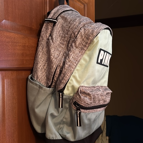 Victoria’s Secret PINK Campus Backpack, Mint Green/Gray Marl - Picture 5 of 13